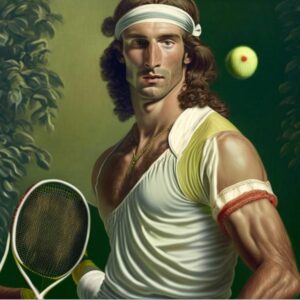 большой теннис - нейросеть Кандинский